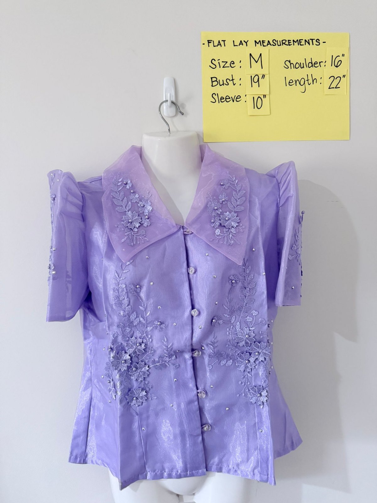 Filipiniana Bolero - Lavender (M)