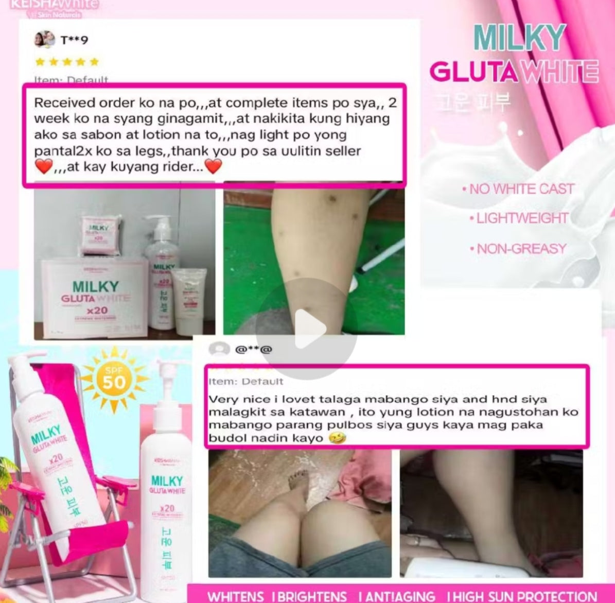 Keisha Milky Glutathione Lotion