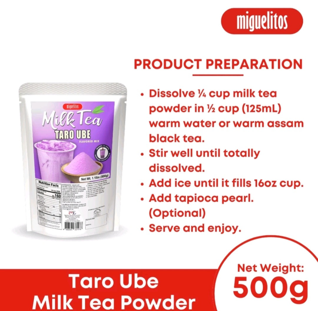 Miguelitos Milk Tea Taro Ube 500g