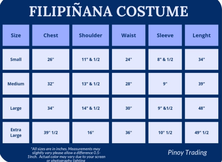 Filipiñana Costume Set ( Buwan ng Wika)