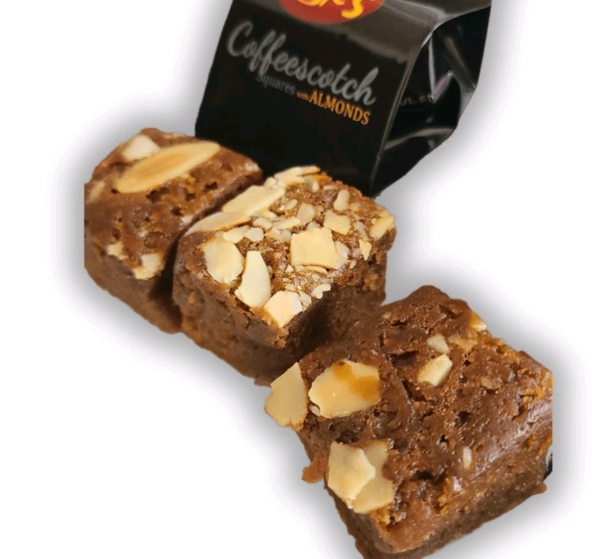 Rgies Coffeescotch Squares with Almonds 175g (10Pieces/Pack)