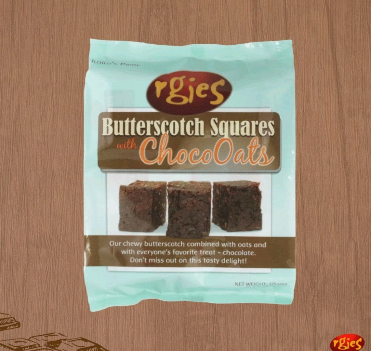 Rgies Butterscotch Squares with Choco Oats 170g (10Pieces/Pack)