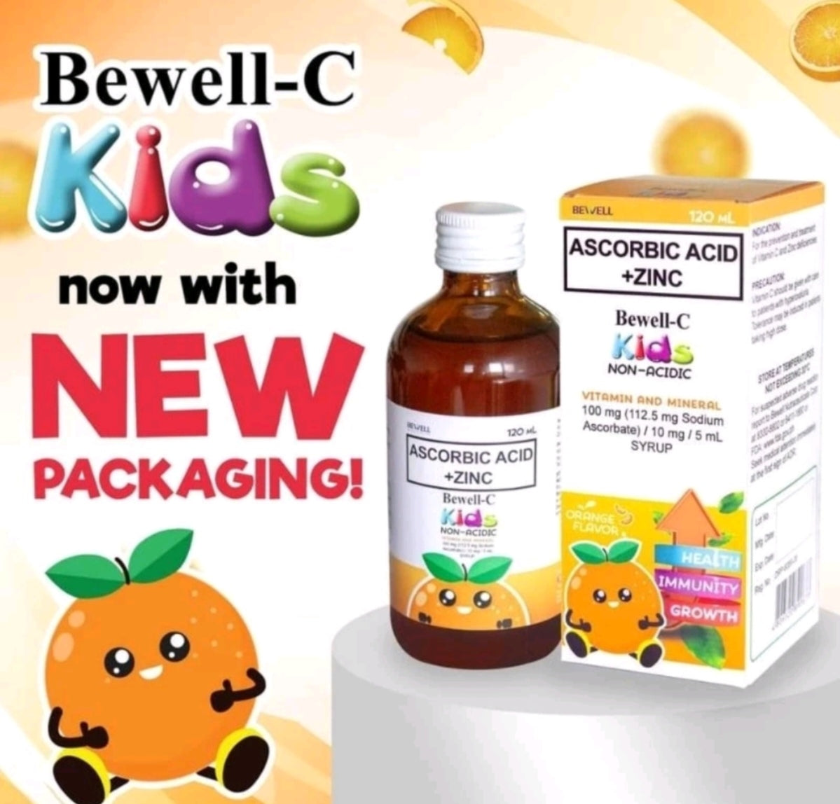 Bewell-C Kids Non-Acidic Vitamin C With Zinc 120ml