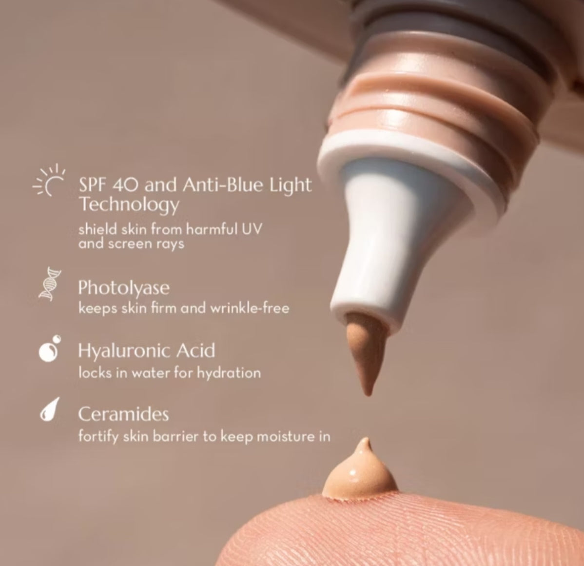 Happy Skin Rescue Me Tinted Matte Sun Gel Primer Broad Spectrum SPF40 Light Beige