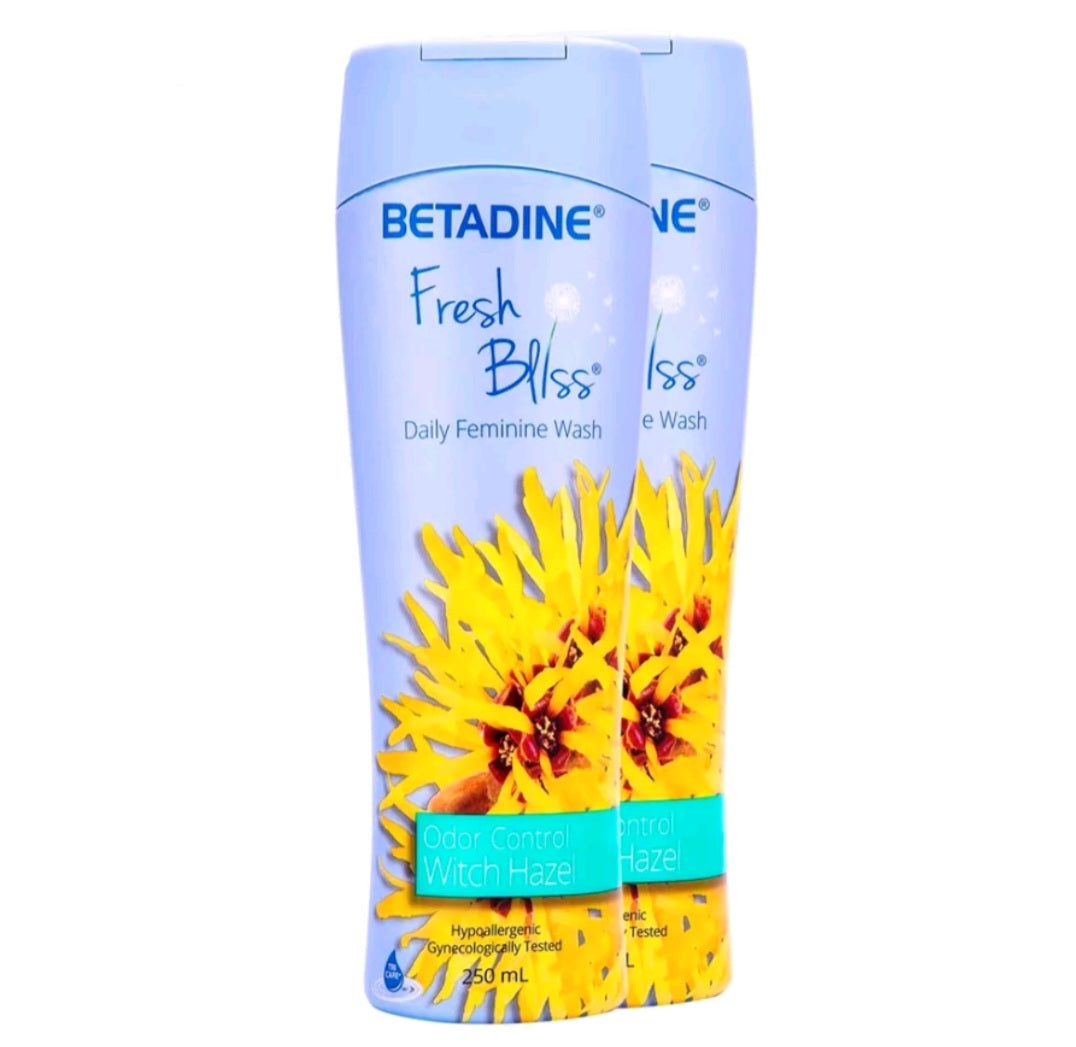 Betadine Fresh Bliss Feminine Wash Odor Control Witch Hazel 150ml