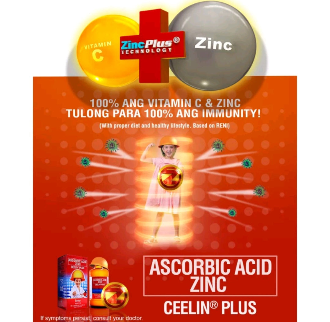 Ceelin Plus Ascorbic Acid Zinc (Apple) 250ml