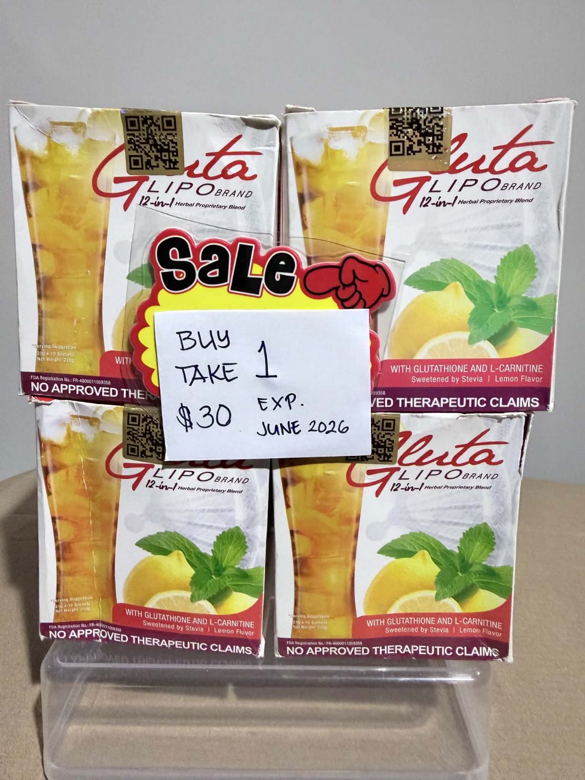 .Buy 1 Take 1 Gluta Lipo 12IN1 With Glutathione And L-Carnitine (Classic Juice)