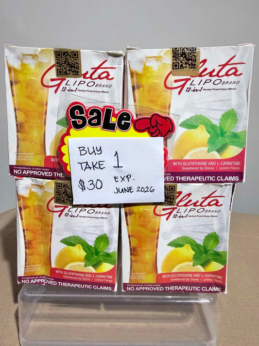 .Buy 1 Take 1 Gluta Lipo 12IN1 With Glutathione And L-Carnitine (Classic Juice)