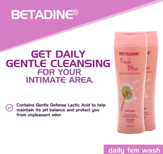 B1T1 Betadine Fresh Bliss Femenine Wash Pink Paradise 150ml